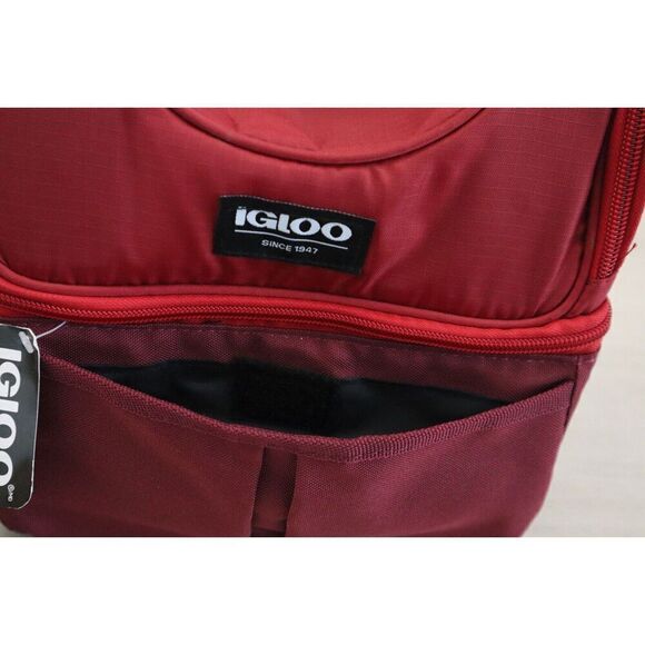 Igloo Playmate Gripper Red 9 Can Capacity Fully Insulated Cooler Bag - Picture 6 of 11